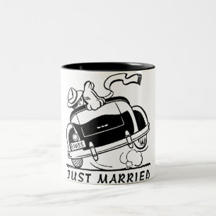 just married,newly weds Two-Tone coffee mug