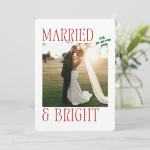 Just Married Newlywed Christmas Card