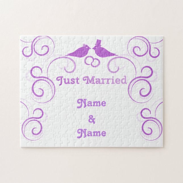Just Married Newlyweds Thunder_Cove Jigsaw Puzzle (Horizontal)