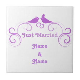Just Married Newlyweds Thunder_Cove Tile