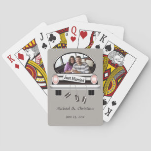 Just Married Personalized Bicycle® Playing Cards
