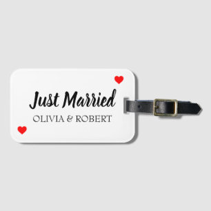 Just Married Personalized Luggage Tag