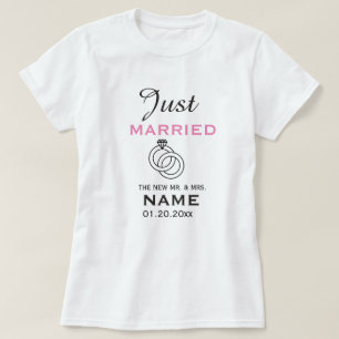 Just Married Personalized T-Shirt