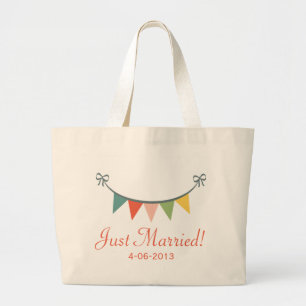 Just Married Personalized Tote Bag