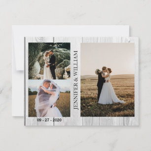 Just Married Photo Collage Wedding Announcement