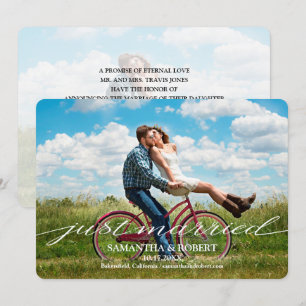 Just Married Photo Wedding Announcement Invitation