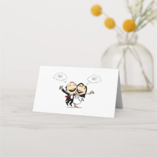 Just married place card
