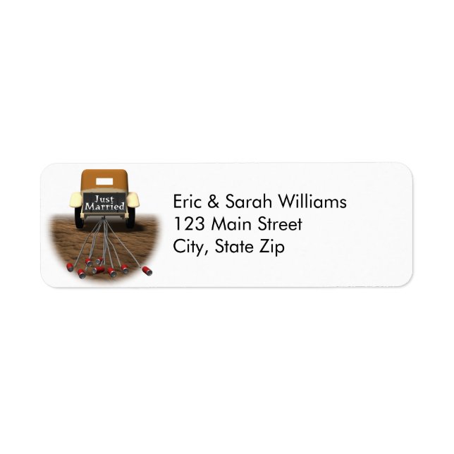 Just Married Return Address Labels (Front)