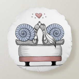 Just married round pillow