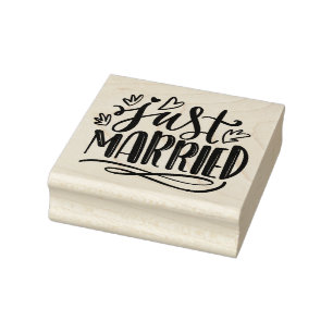 Just Married Rubber Stamp