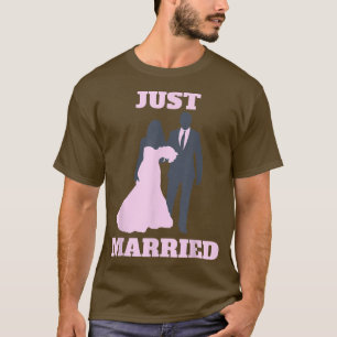 Just Married s For Couples Cute Bride And Groom We T-Shirt
