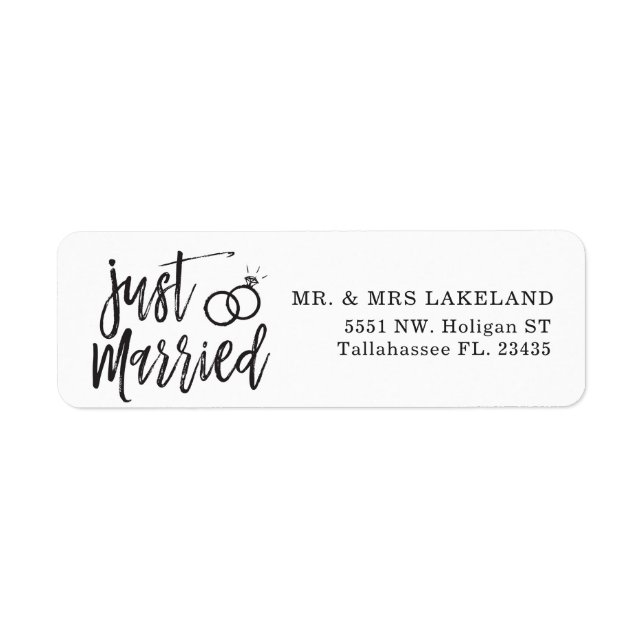 Just Married Script | Personalized (Front)