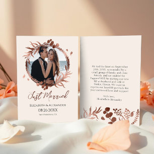 just married Spring Wedding Photo Announcement