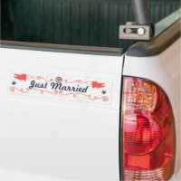 Just Married Starfish Coral Navy Nautical Wedding