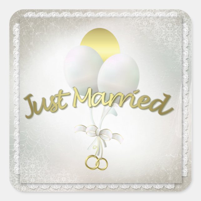 Just Married Sticker (Front)