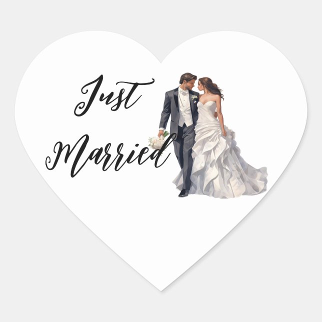 Just Married Sticker (Front)