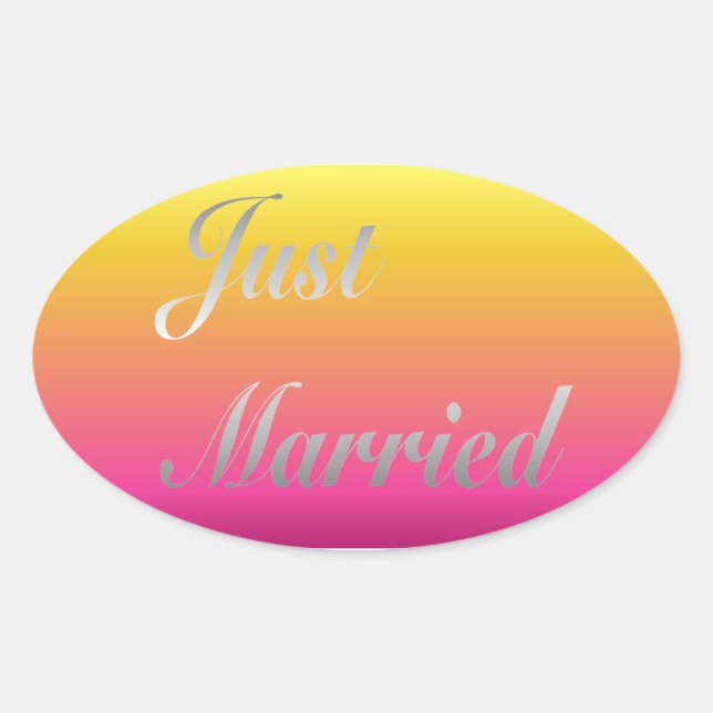 Just Married Sticker (Front)