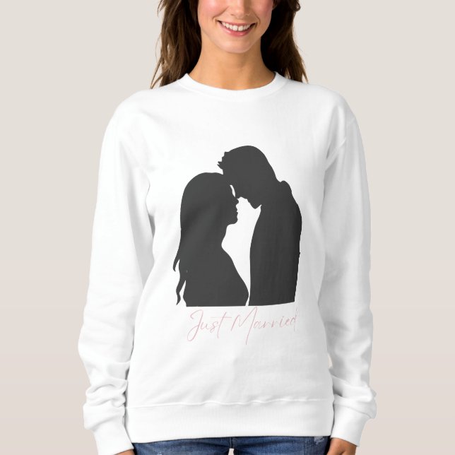 just married sweatshirt (Front)