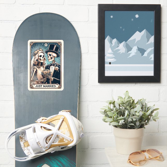 Just Married Tarot Card  (Snowboard)