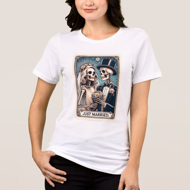 Just Married Tarot Card  Tri-Blend Shirt (Front)