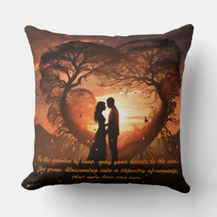 Just Married Throw Pillow