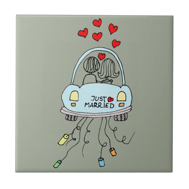 Just Married Tile (Front)