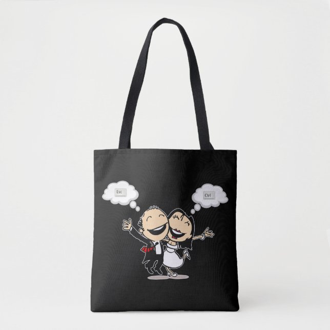 Just married tote bag (Front)