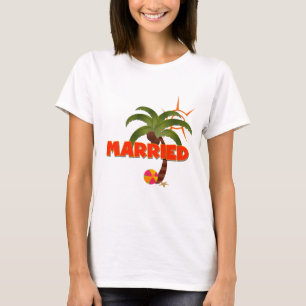 Just MARRIED Tropical  T-Shirt