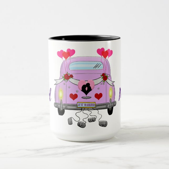 Just Married Two Tone Coffee Mug (Center)