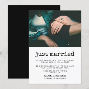 Just married Vintage typewriter photo card