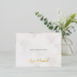 Just Married Wedding Announcement Foil Postcard