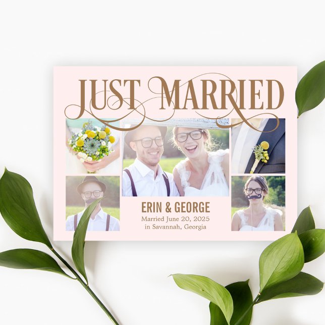 Just Married Wedding Announcement - Pink (Creator Uploaded)