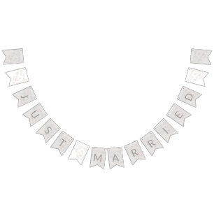 Just Married Wedding Bunting Flags