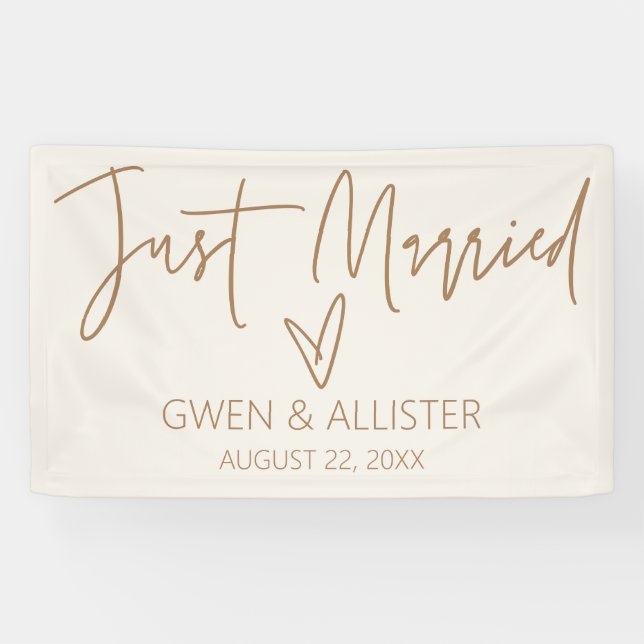 Just Married Wedding Car Decoration Banner G400 (Horizontal)