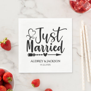 Just Married Wedding Napkin