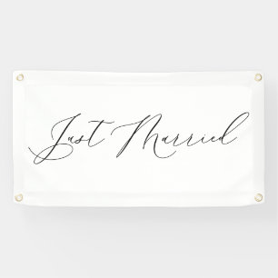 Just Married Wedding Send-off Car Banner Sign