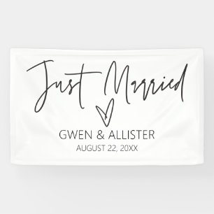 Just Married Wedding Sendoff Car Decoration Banner