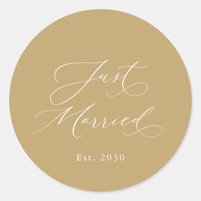 Just Married Wedding Sticker (Front)