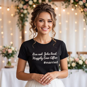  Just Married Wife Honeymoon Bride Custom T-Shirt