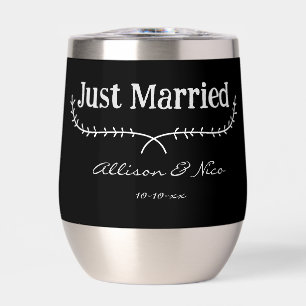 Just Married with Flourish Personalized Wedding