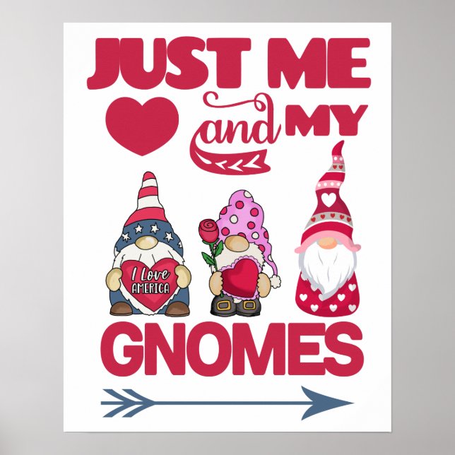Just me and my Gnomes Poster (Front)