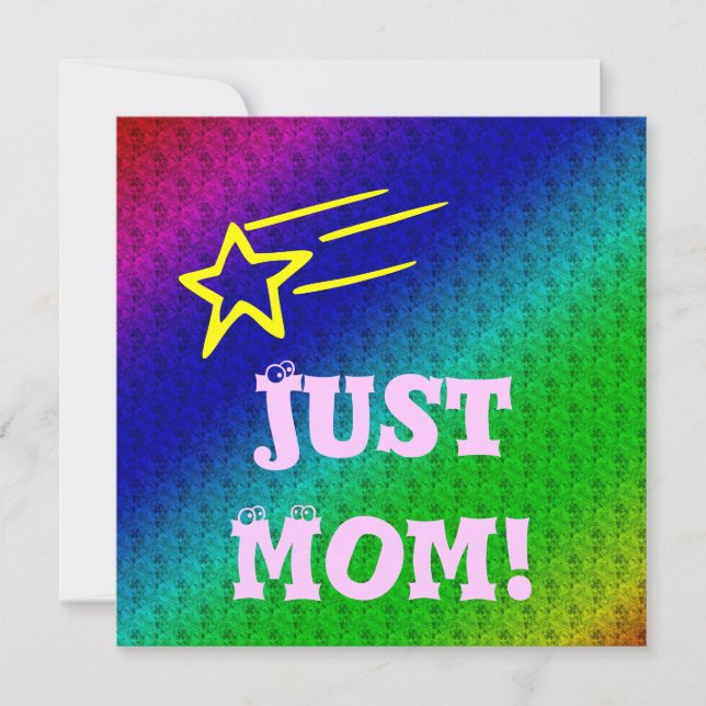 Just Mom Superstar Invitation (Front)
