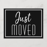 Just Moved Modern Minimalist Change of Address
