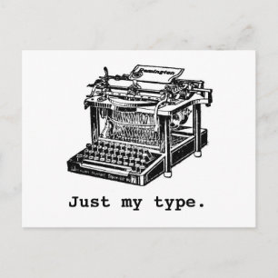 Just my type, Typewriter Postcard