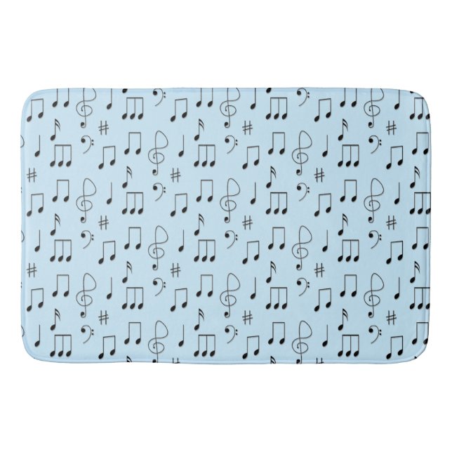 Just Noted Blue Bath Mat (Front)