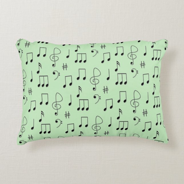 Just Noted Green Accent Pillow (Front)