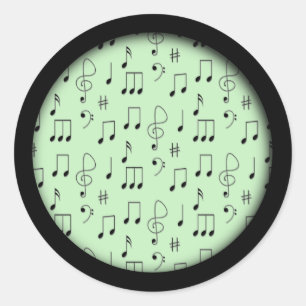 Just Noted Green Classic Round Sticker
