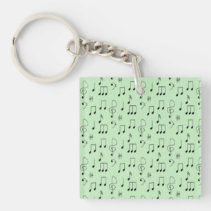 Just Noted Green Keychain