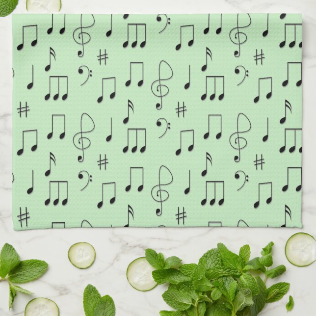 Just Noted Green Kitchen Towel (Folded)