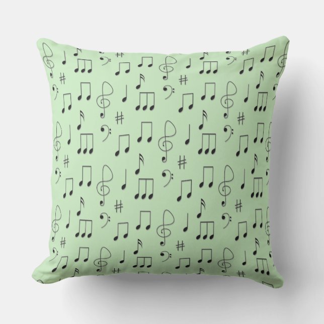 Just Noted Green Outdoor Pillow (Front)